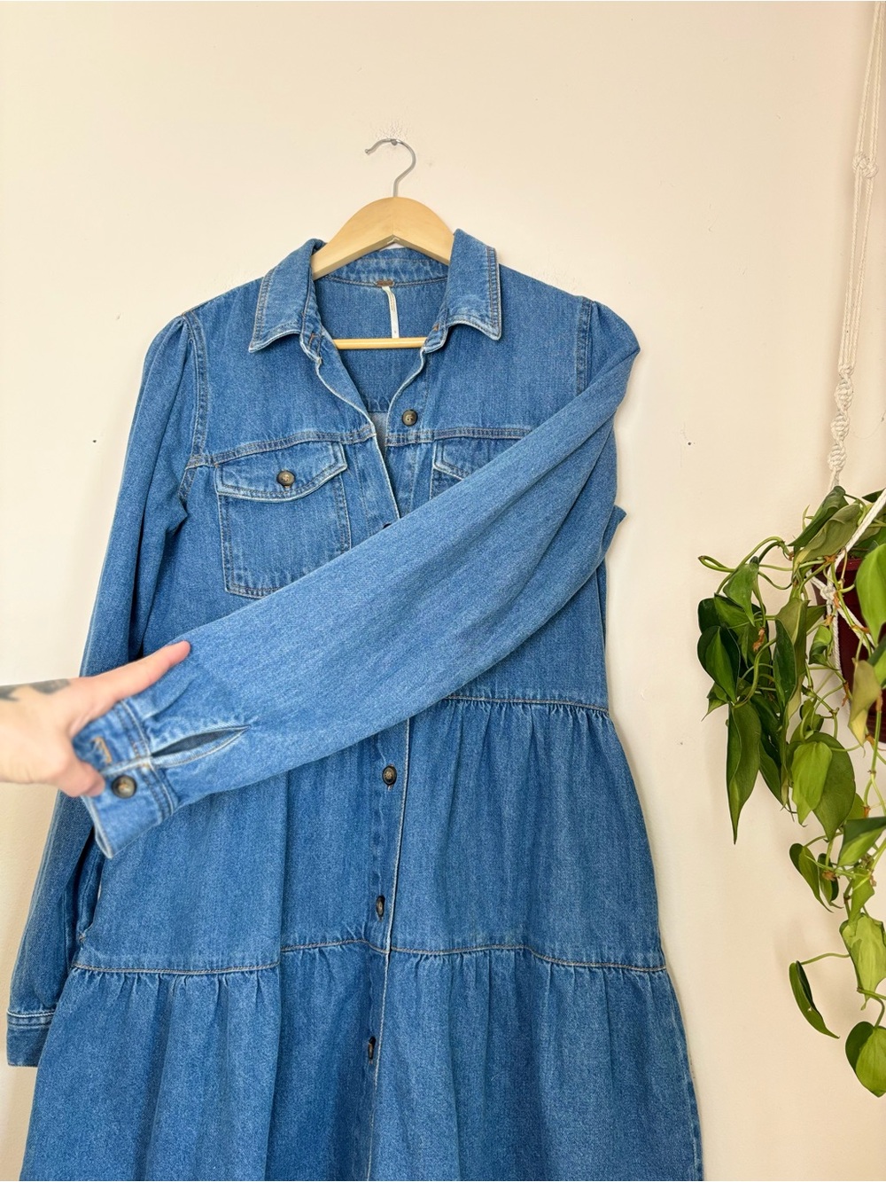 Free People Nicole Denim Shirt Dress In Indigo - Picture 3 of 6